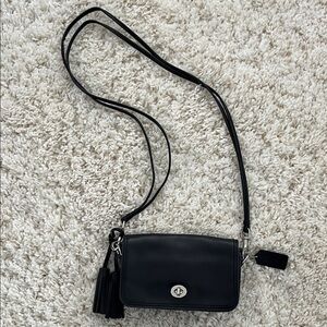 Coach Black Leather Crossbody Bag